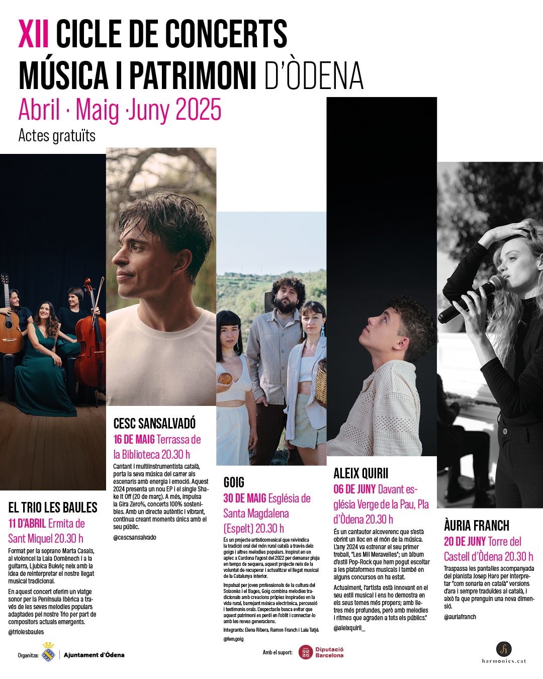 Cicle de concerts musica i patrimoni gratuïts d'Òdena